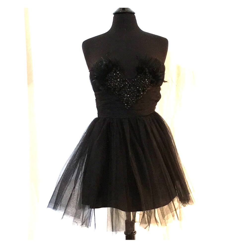 ABS Black Sexy Cocktail Dress.